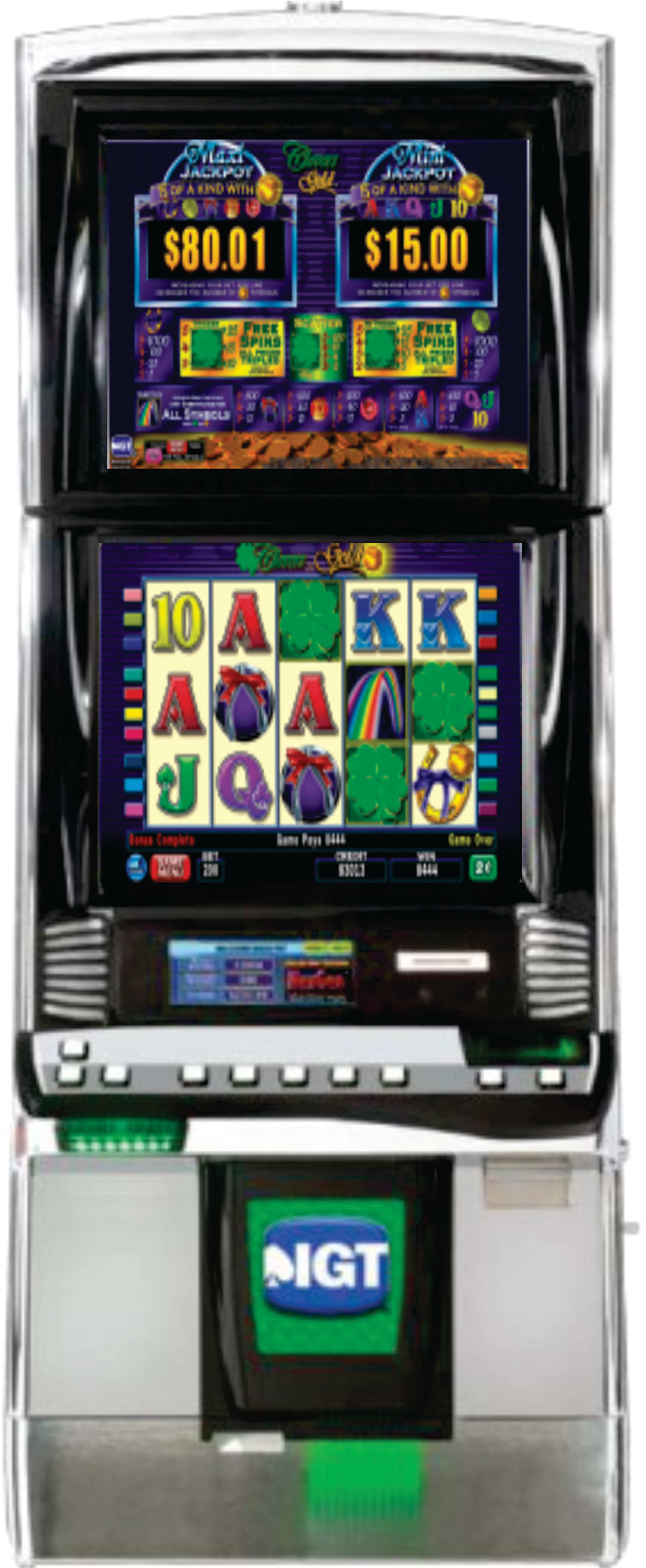 IGT Clover & Gold Multi-Play Video Slot Machine