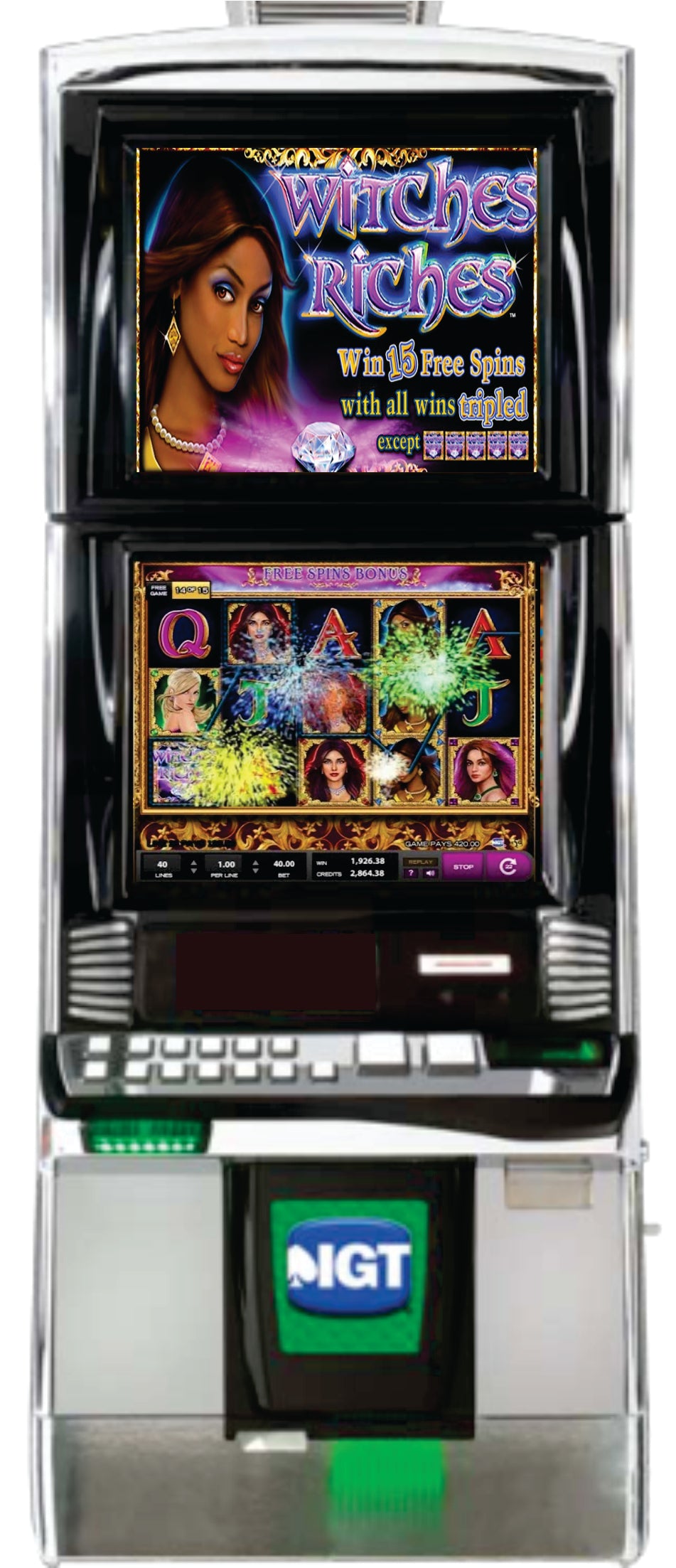 IGT Witches Riches Video Slot Machine