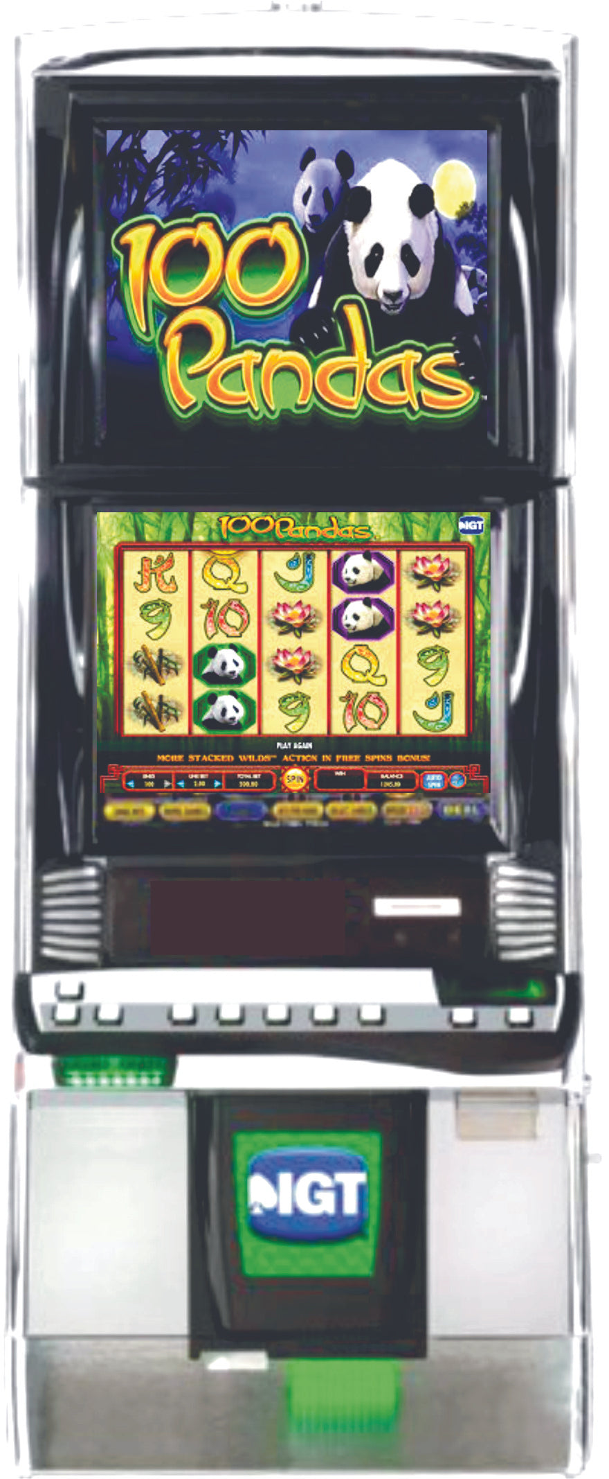 IGT 100 Pandas Video Slot Machine.