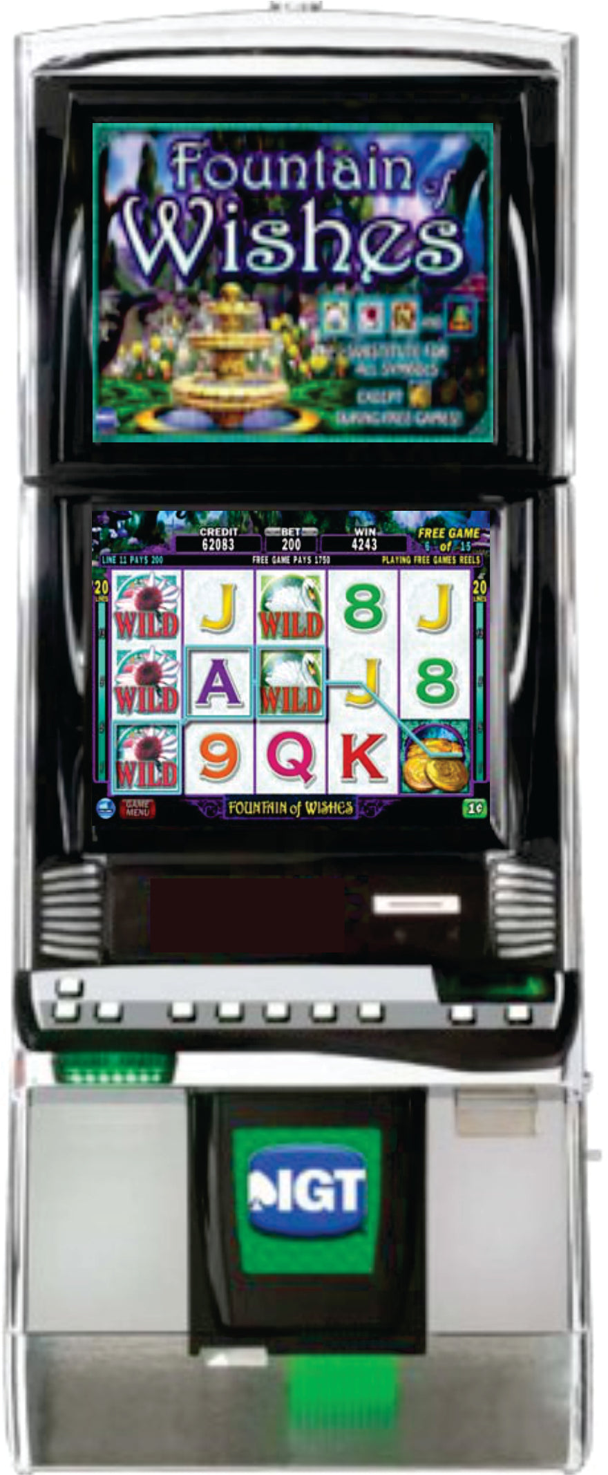 IGT Fountian Wishes Video Slot Machine