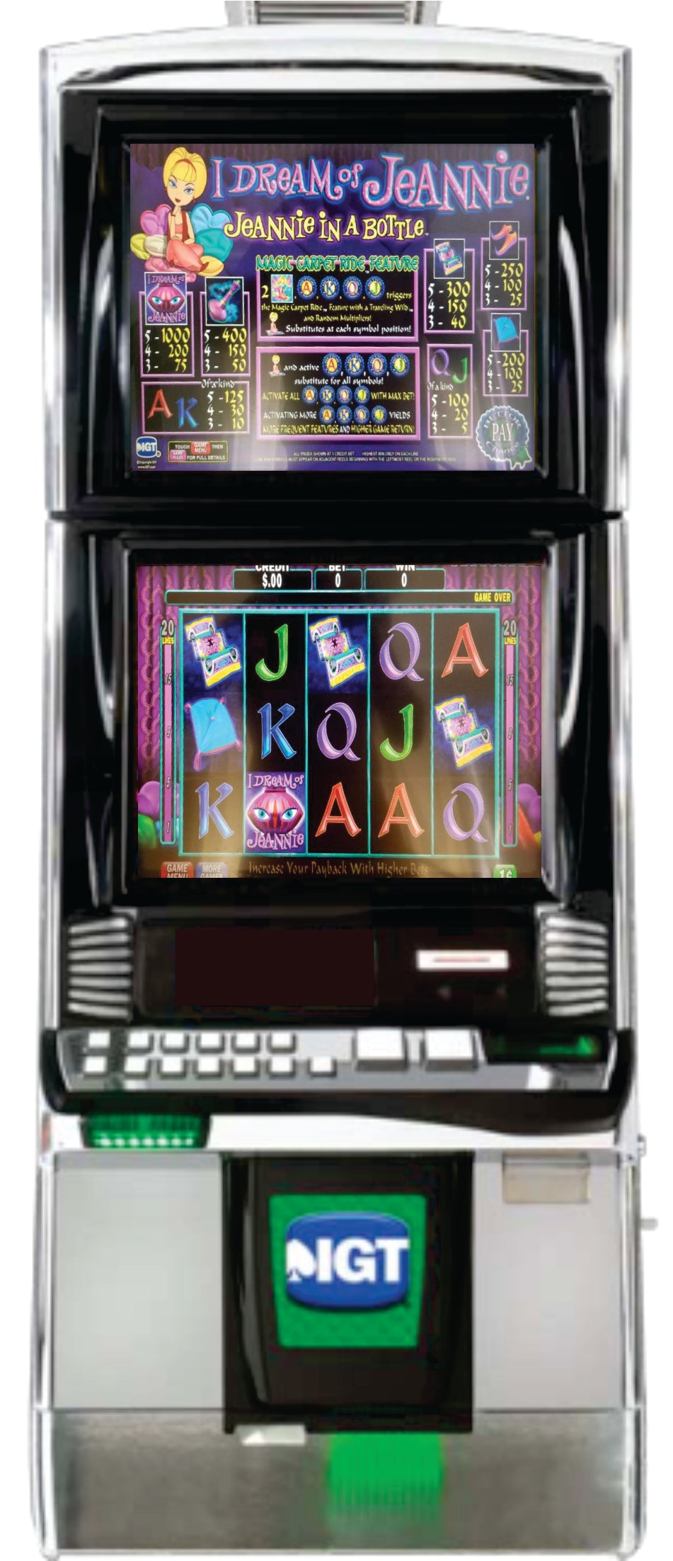 IGT I Dream of Jeannie in the Bottle Video Slot Machine