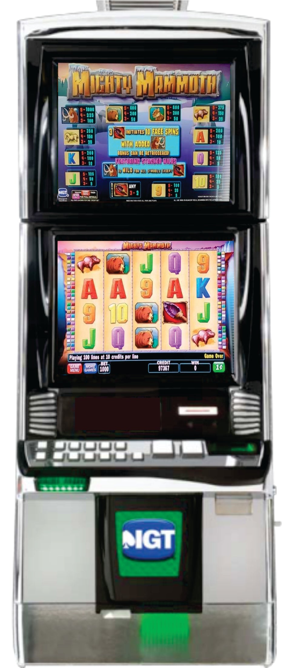 IGT Mighty Mammoth Video Slot Machine