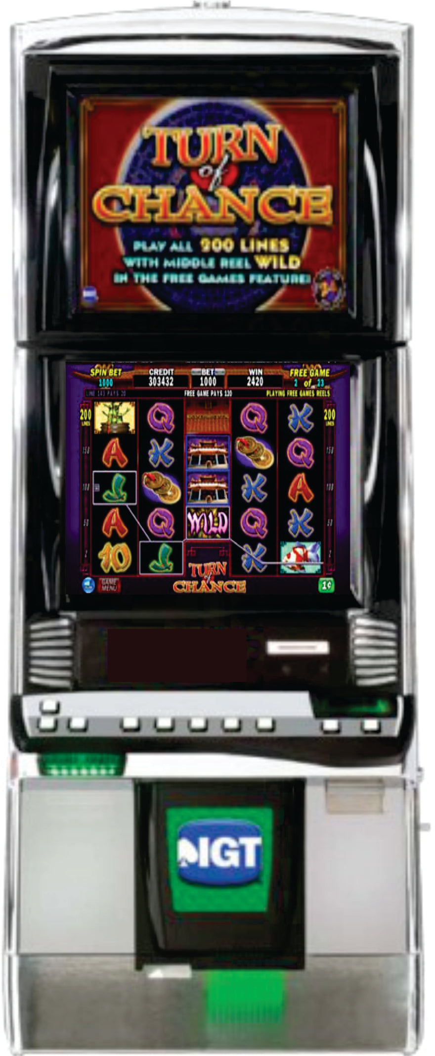 IGT Turn of Chance Video Slot Machine