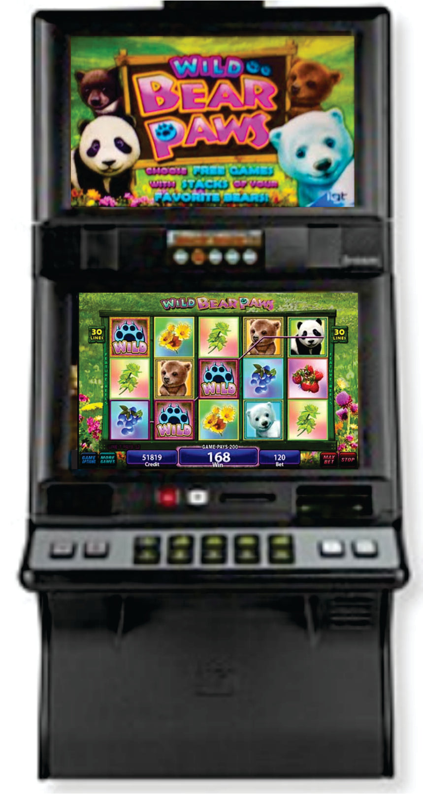 IGT Wild Bear Paws Video Slot Machine